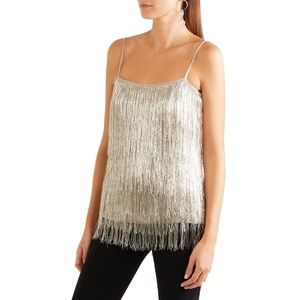Rachel Zoe metallic fringe top